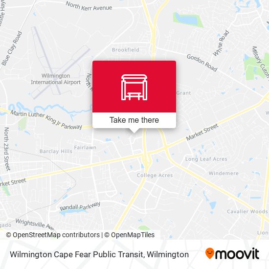 Wilmington Cape Fear Public Transit map