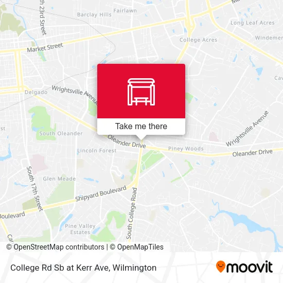 College Rd Sb at Kerr Ave map