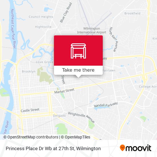 Princess Place Dr Wb at 27th St map