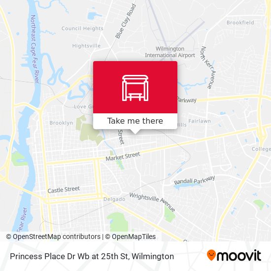 Princess Place Dr Wb at 25th St map