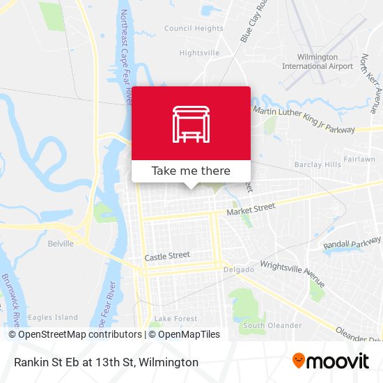 Rankin St Eb at 13th St map