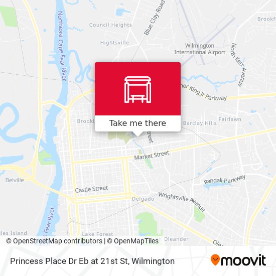 Mapa de Princess Place Dr Eb at 21st St