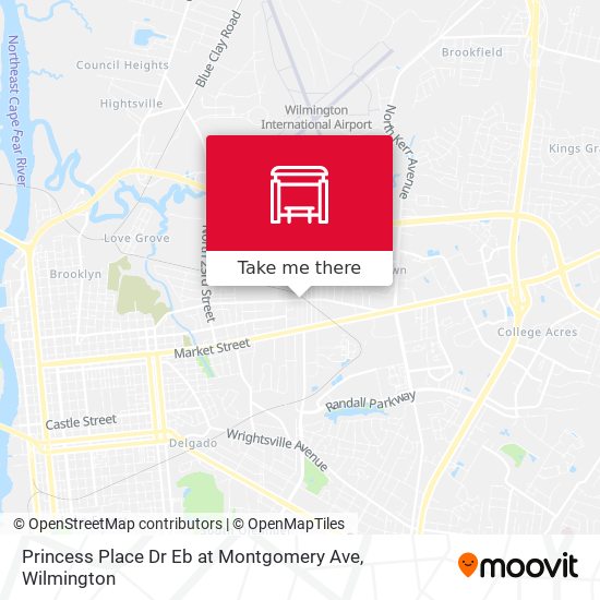 Mapa de Princess Place Dr Eb at Montgomery Ave