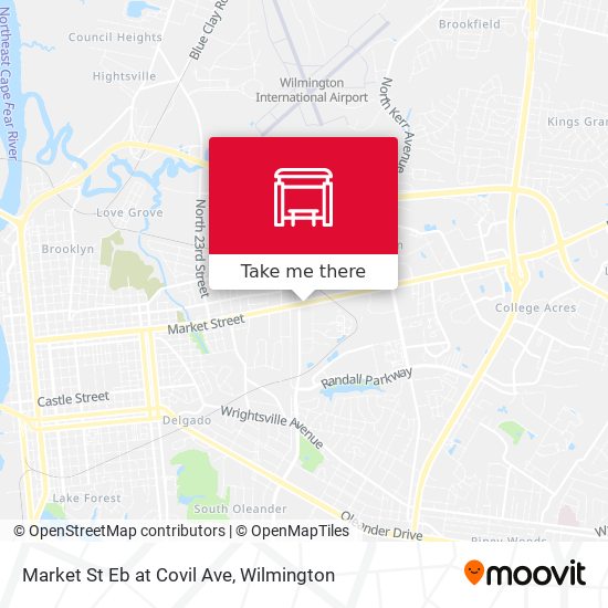 Mapa de Market St Eb at Covil Ave