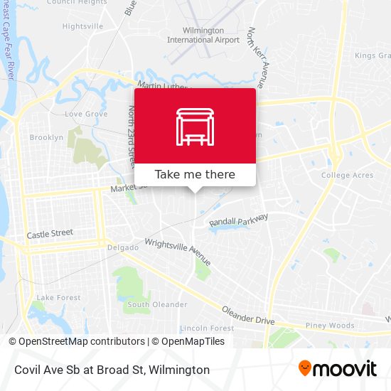 Mapa de Covil Ave Sb at Broad St