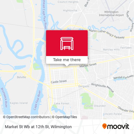 Market St Wb at 12th St map