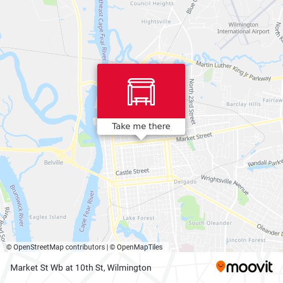 Market St Wb at 10th St map