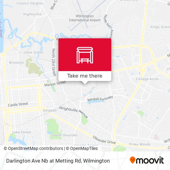 Darlington Ave Nb at Metting Rd map