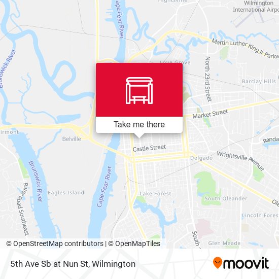 5th St Sb at Nun St map