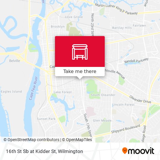 Mapa de 16th St Sb at Kidder St