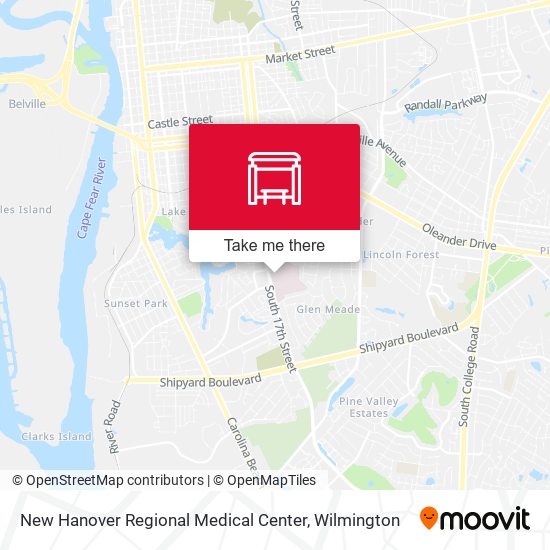 New Hanover Regional Medical Center map