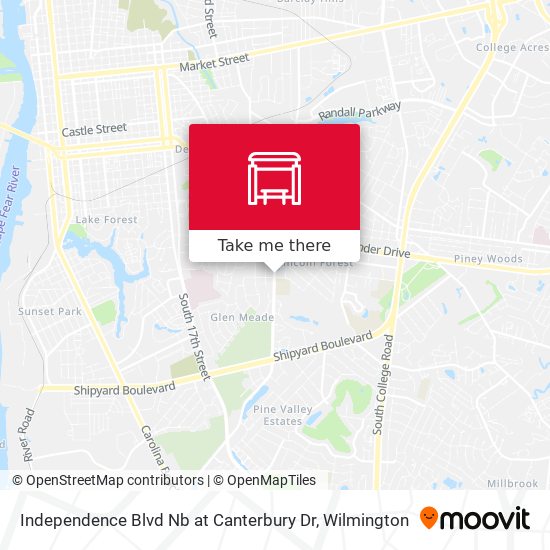 Mapa de Independence Blvd Nb at Canterbury Dr