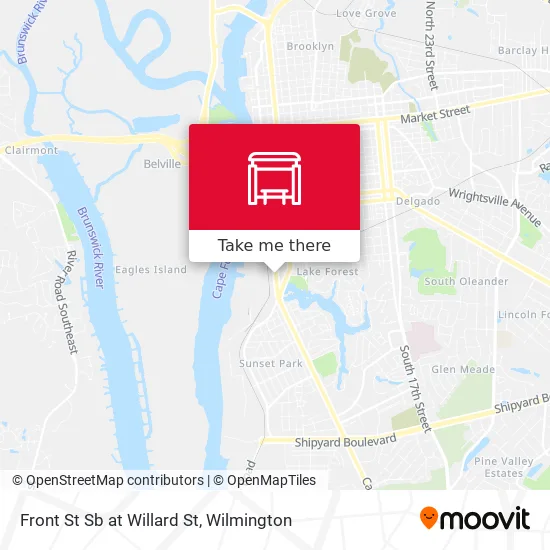 Mapa de Front St Sb at Willard St
