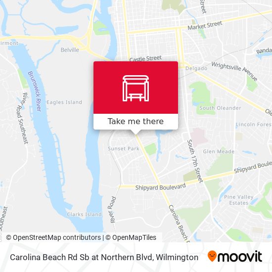 Carolina Beach Rd Sb at Northern Blvd map