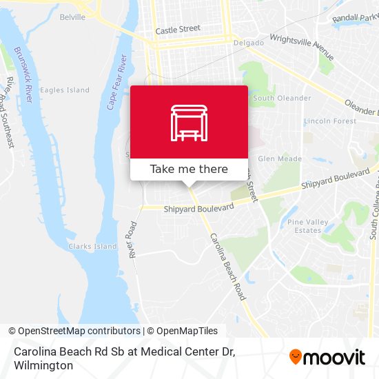 Carolina Beach Rd Sb at Medical Center Dr map