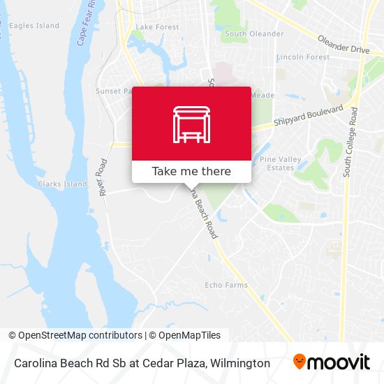Mapa de Carolina Beach Rd Sb at Cedar Plaza