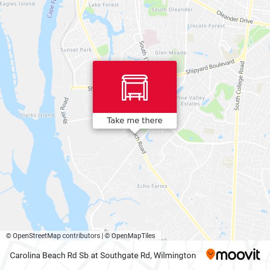 Carolina Beach Rd Sb at Southgate Rd map