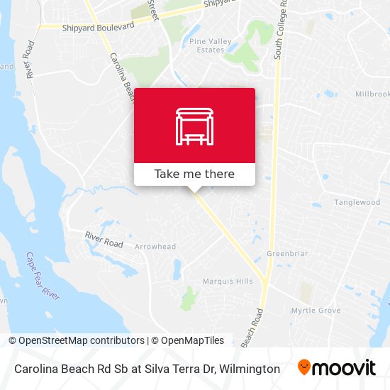 Carolina Beach Rd Sb at Silva Terra Dr map