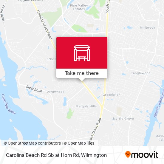 Carolina Beach Rd Sb at Horn Rd map