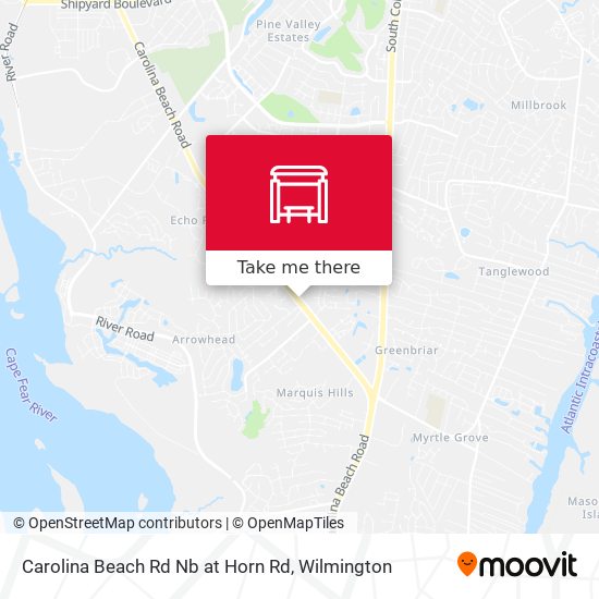 Carolina Beach Rd Nb at Horn Rd map