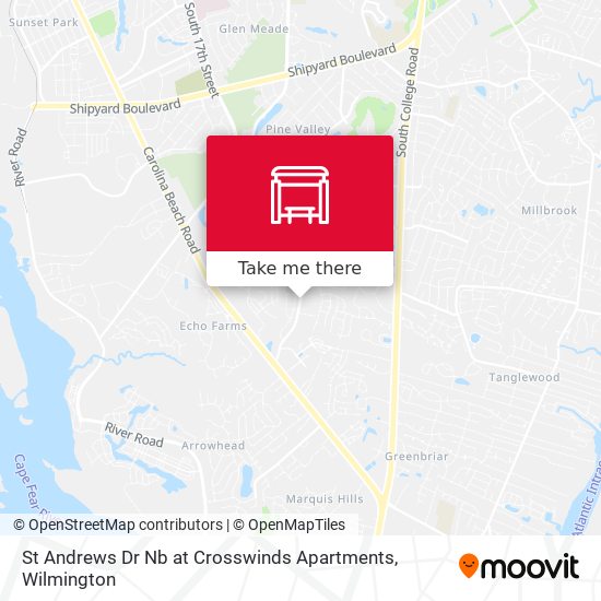 St Andrews Dr Nb at Crosswinds Apartments map
