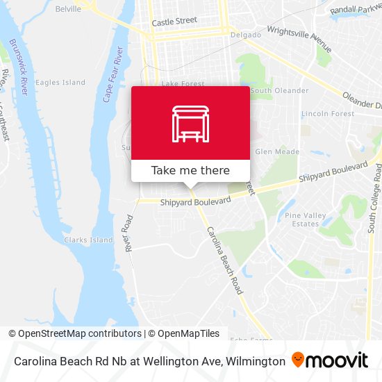 Carolina Beach Rd Nb at Wellington Ave map