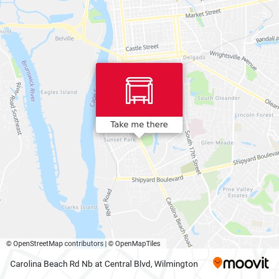 Carolina Beach Rd Nb at Central Blvd map