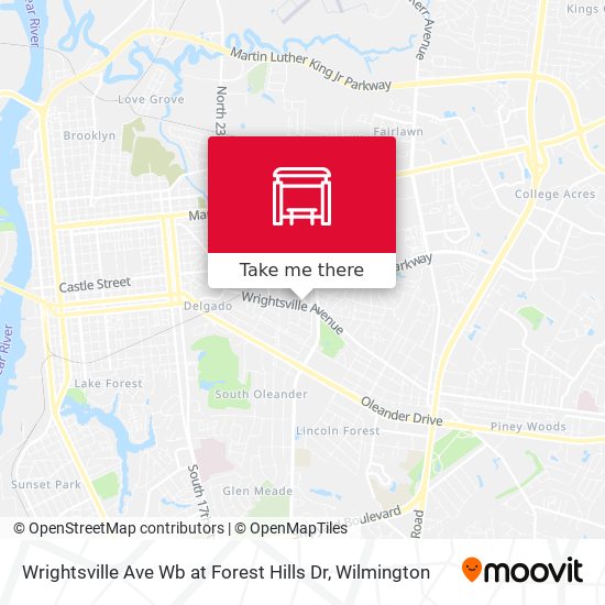 Wrightsville Ave Wb at Forest Hills Dr map