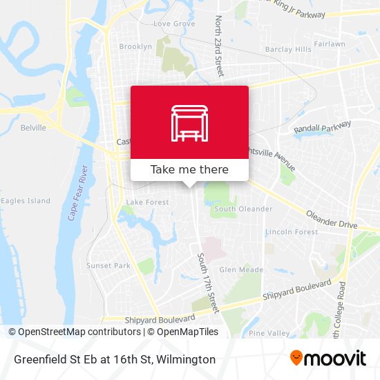 Mapa de Greenfield St Eb at 16th St