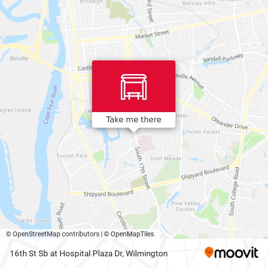 16th St Sb at Hospital Plaza Dr map
