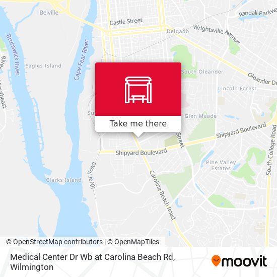Medical Center Dr Wb at Carolina Beach Rd map