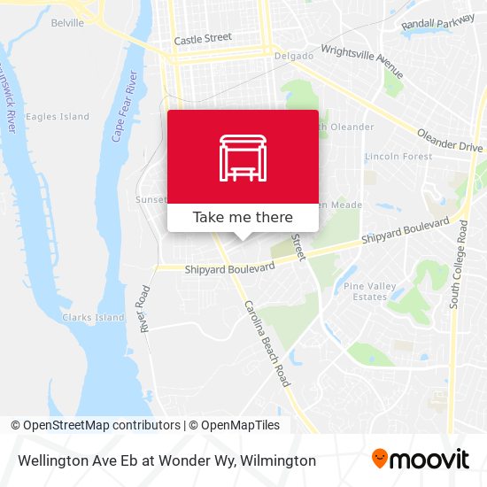 Wellington Ave Eb at Wonder Wy map