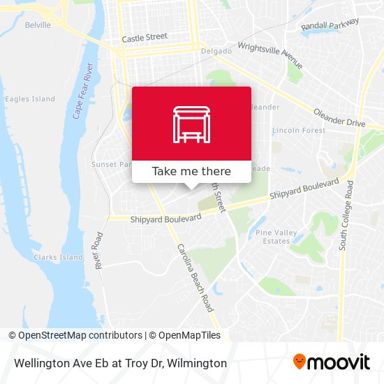 Wellington Ave Eb at Troy Dr map