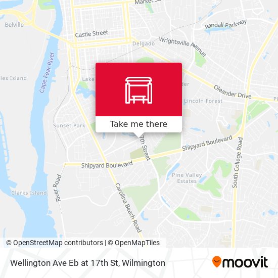 Mapa de Wellington Ave Eb at 17th St