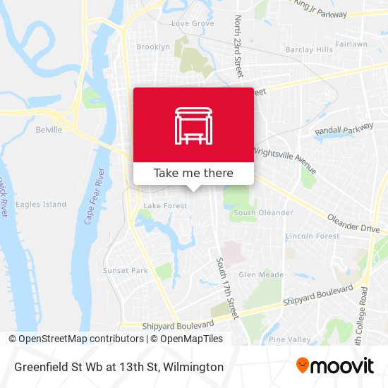 Mapa de Greenfield St Wb at 13th St