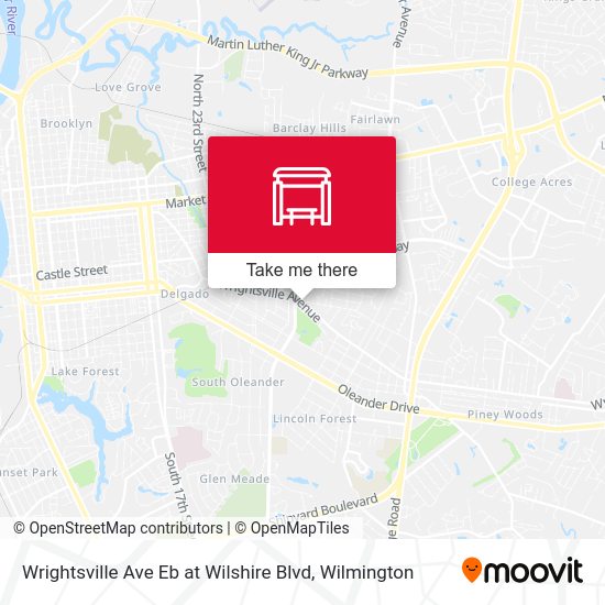 Wrightsville Ave Eb at Wilshire Blvd map