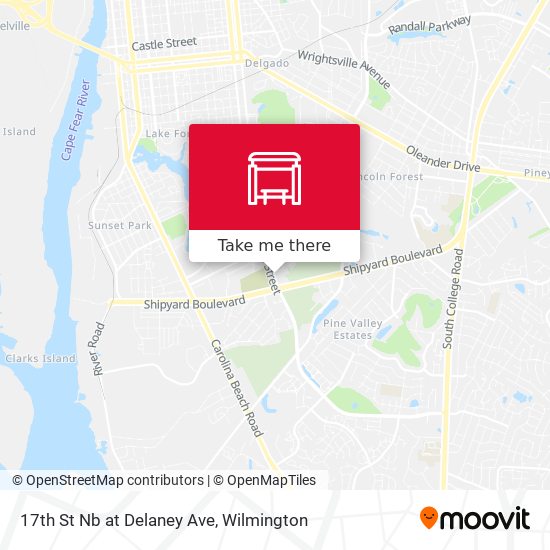 Mapa de 17th St Nb at Delaney Ave