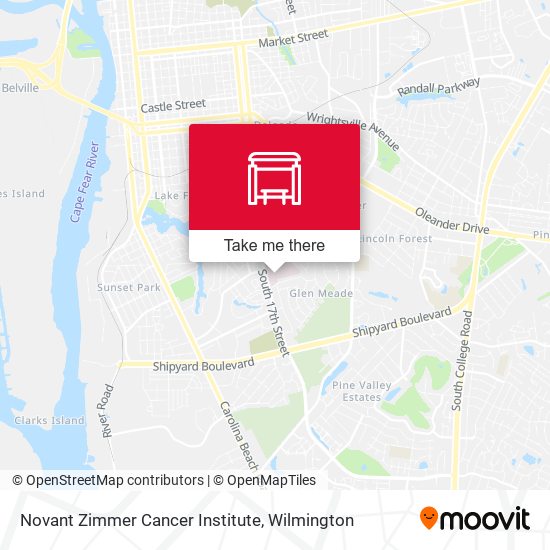 Novant Zimmer Cancer Institute map