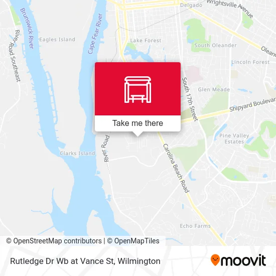 Rutledge Dr Wb at Vance St map