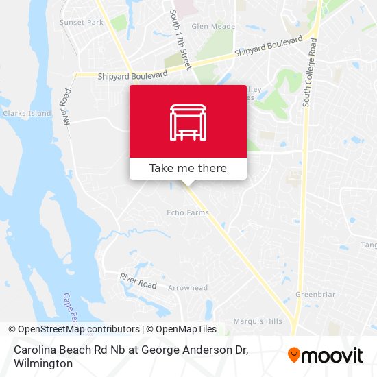 Carolina Beach Rd Nb at George Anderson Dr map