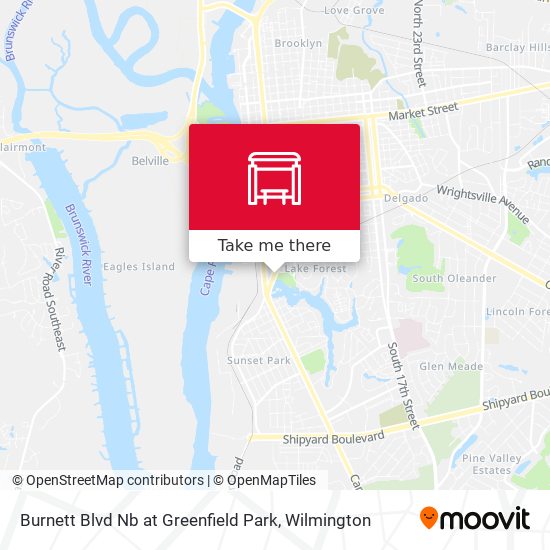 Burnett Blvd Nb at Greenfield Park map