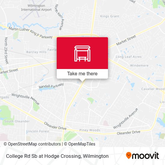 College Rd Sb at Hodge Crossing map