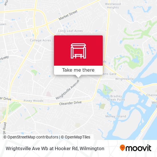 Wrightsville Ave Wb at Hooker Rd map