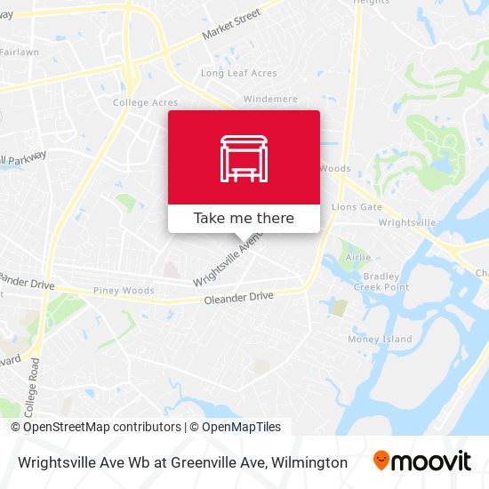 Wrightsville Ave Wb at Greenville Ave map