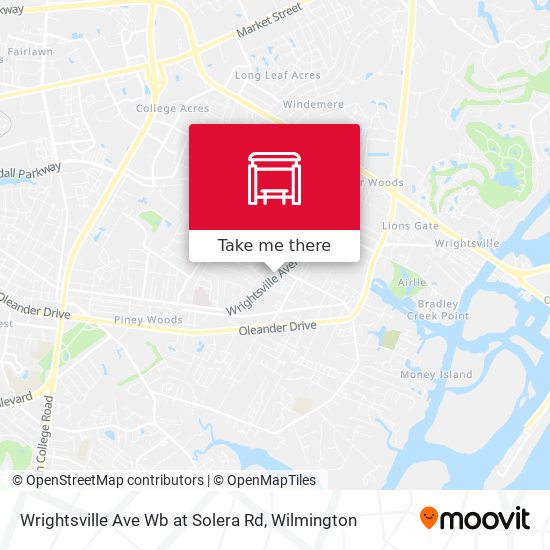Wrightsville Ave Wb at Solera Rd map