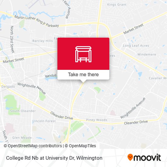 Mapa de College Rd Nb at University Dr
