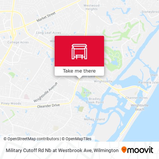 Military Cutoff Rd Nb at Westbrook Ave map