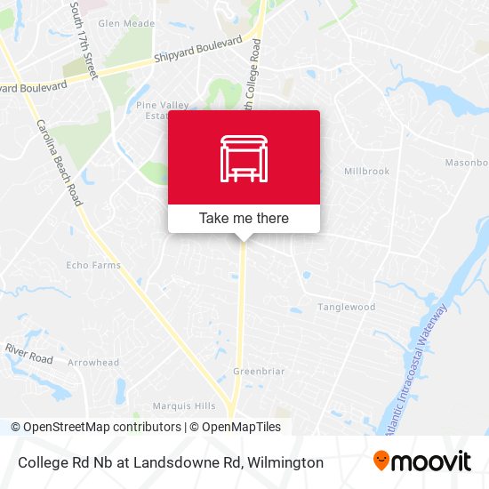 South College Nb at Landsdowne Rd map