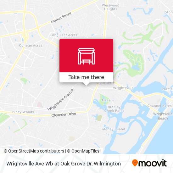 Wrightsville Ave Wb at Oak Grove Dr map