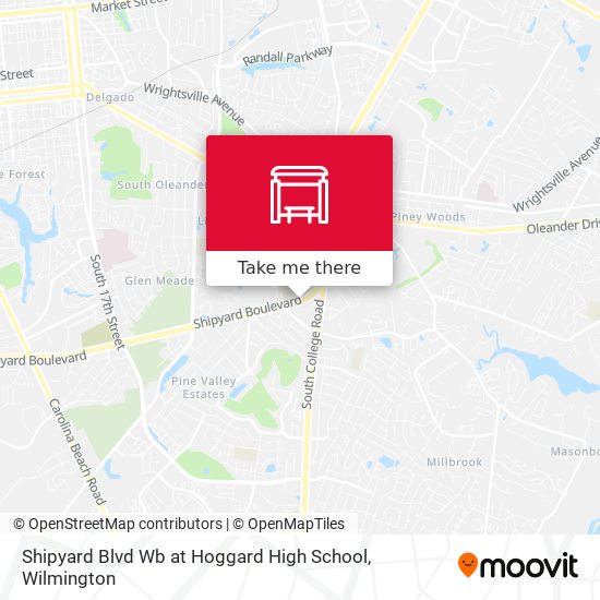 Shipyard Blvd Wb at Hoggard High School map